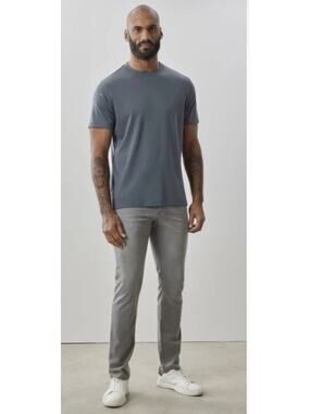NWT Robert Barakett Georgia Pima Cotton T-Shirt 2XLT, COOL GREY Minimalist